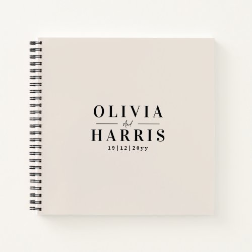 Modern minimal abstract elegant wedding guest book