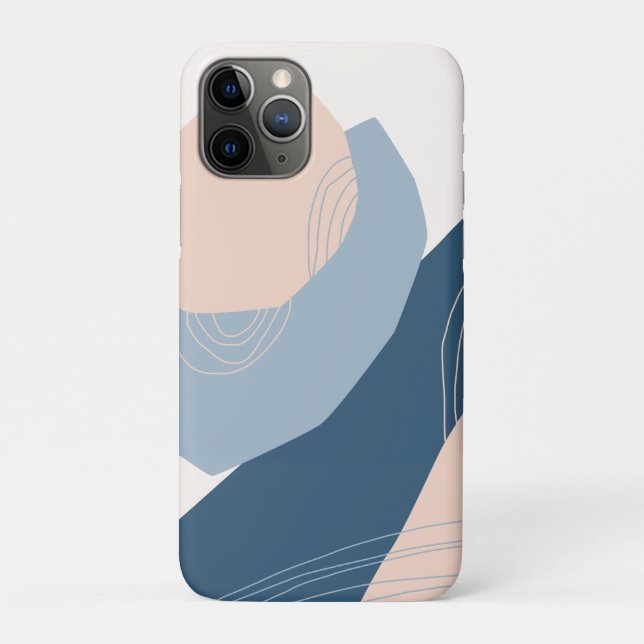 Modern minimal abstract geometric blue & pink Case-Mate iPhone case (Back)