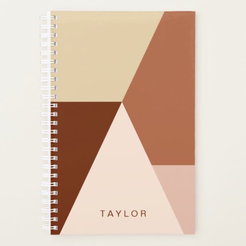 Modern minimal abstract geometric cappuccino planner