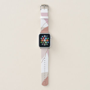 Modern minimal abstract geometric pastel colors apple watch band