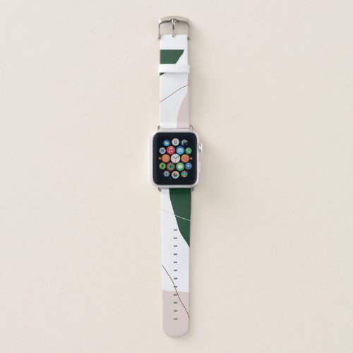 Modern minimal abstract geometric pastel colors apple watch band