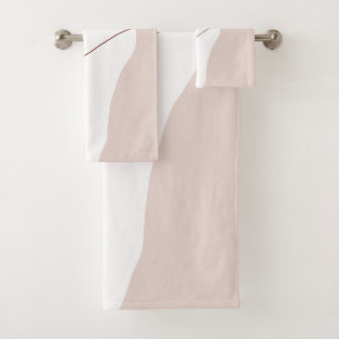 Modern minimal abstract geometric pastel colors bath towel set