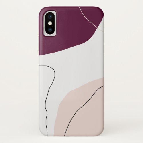 Modern minimal abstract geometric pastel colors iPhone XS case