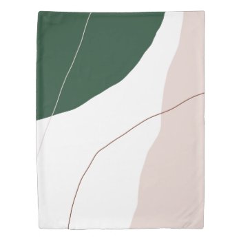 Modern Minimal Abstract Geometric Pastel Colors Duvet Cover by Elipsa at Zazzle