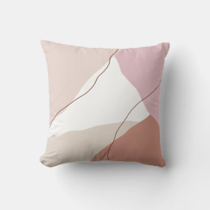 Modern minimal abstract geometric pastel colors throw pillow