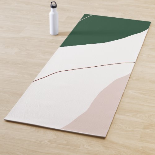 Modern minimal abstract geometric pastel colors yoga mat