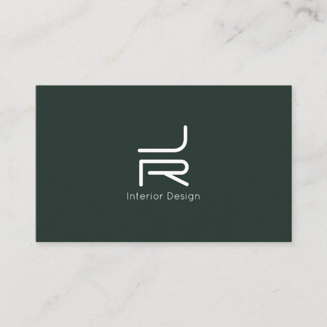 Modern minimal abstract initials logo business card (Front)