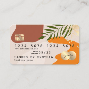 modern minimal abstract pastel business card