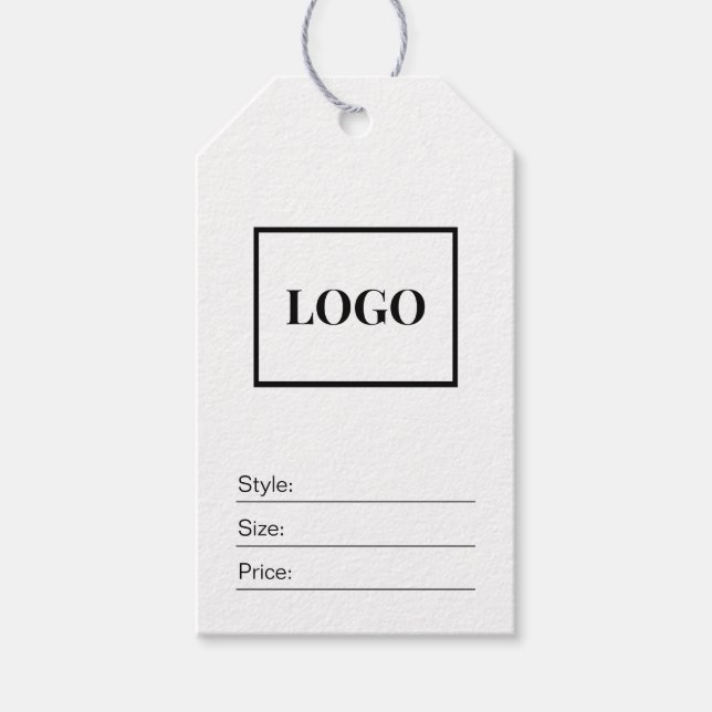 Modern Minimal Add Logo Fashion Clothing Hang Tag (Front)