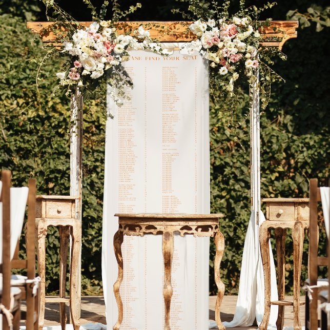 Modern Minimal Alphabetical Seating Chart Banner (Creator Uploaded)