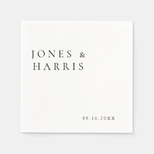Modern Minimal and Chic    Wedding   Napkins