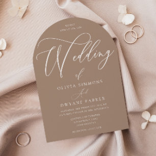 Modern Minimal Arch Wedding Invitation