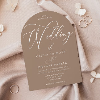 Modern Minimal Arch Wedding Invitation