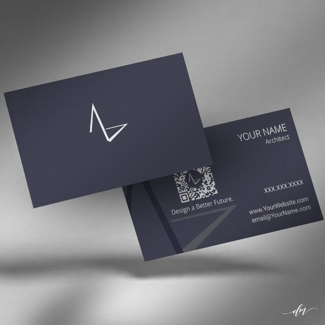 Modern Minimal Architect Business Card (Precision in every detail. A business card designed to reflect thoughtful architecture.)