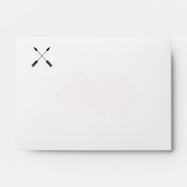 Modern & Minimal Arrow | Custom Address | Wedding Envelope (Front)