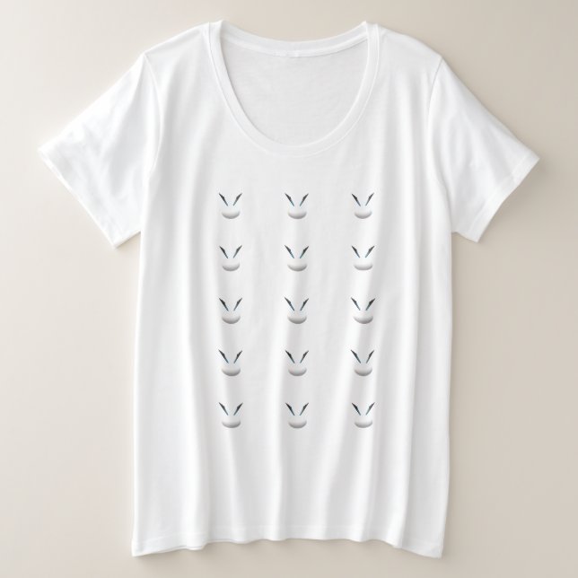 MODERN MINIMAL ART SHINING WHITE GLOBES PLUS SIZE T-Shirt (Design Front)