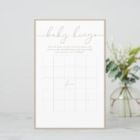 Modern Minimal | Baby Bingo Game Card