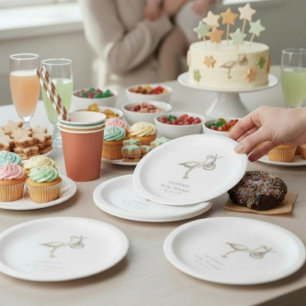 modern minimal baby shower paper plates
