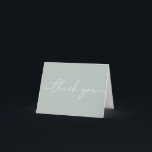 Modern Minimal Baby Shower Thank You Card<br><div class="desc">Our simple and modern minimalist design is part of our Stork collection; featuring light sage hues and sans serif and handwritten cursive typography. Add your own unique and sweet sentiments to those who attended your baby shower.</div>