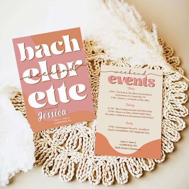 Modern Minimal Bachelorette Weekend Invitation (Creator Uploaded)
