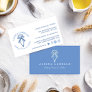 Modern & Minimal Bakery Style Piping Bag Logo Blue Business Card