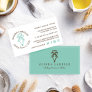 Modern & Minimal Bakery Style Piping Bag Logo Teal Business Card
