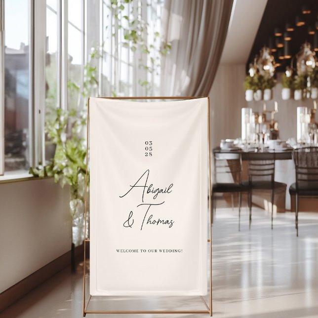 Modern, minimal, beige, wedding  banner (Creator Uploaded)