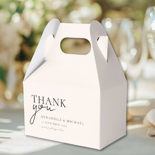 Modern, Minimal, Beige, Wedding Favor Boxes