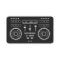Modern minimal black and white dj music turntable