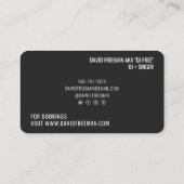 Modern minimal black and white dj music turntable business card (Back)