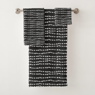 Modern Minimal Black and White Polka Dot 