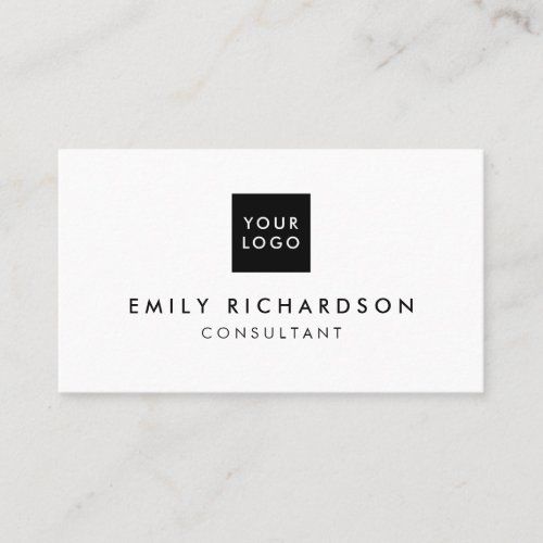 Modern minimal black and white professional logo business card