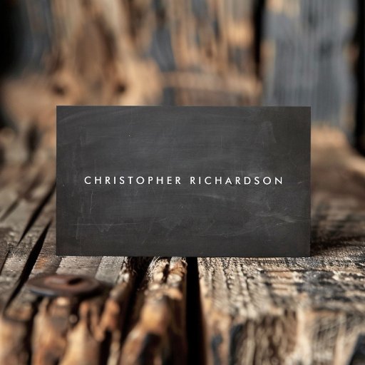 Customizable MODERN &amp; MINIMAL on BLACK CHALKBOARD Business Card Templates