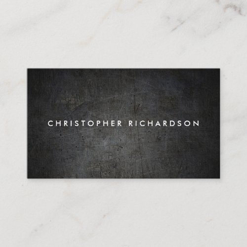 MODERN  MINIMAL Black Grunge Business Card