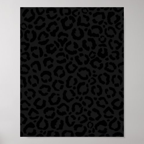 Modern Minimal Black Leopard Print
