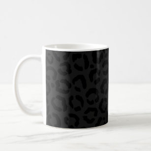 Modern Minimal Black Leopard Print Coffee Mug