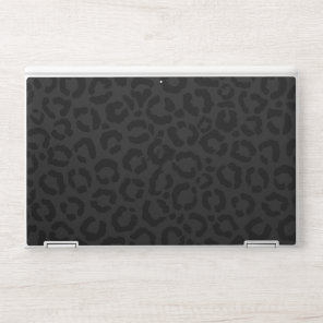 Modern Minimal Black Leopard Print HP Laptop Skin