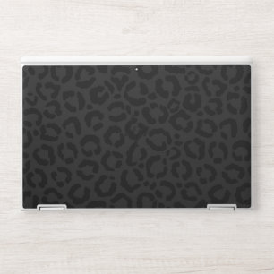 Modern Minimal Black Leopard Print HP Laptop Skin