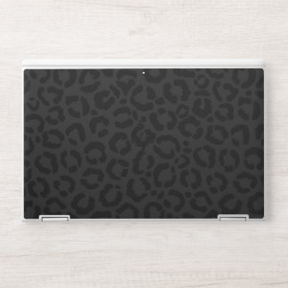 Modern Minimal Black Leopard Print HP Laptop Skin