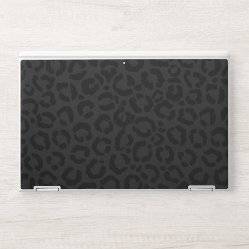 Modern Minimal Black Leopard Print HP Laptop Skin