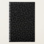 Modern Minimal Black Leopard Print Planner<br><div class="desc">This modern and minimal design is perfect for the stylish and trendy woman. It features a charcoal black and dark black leopard cheetah animal print pattern. It's cool, unique, contemporary, and fashionable. ***IMPORTANT DESIGN NOTE: For any custom design request such as matching products, color changes, placement changes, or any other...</div>