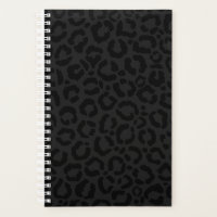 Modern Minimal Black Leopard Print