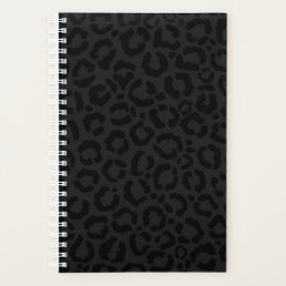 Modern Minimal Black Leopard Print Planner