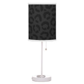 Modern Minimal Black Leopard Print Table Lamp (Left)