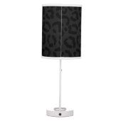 Modern Minimal Black Leopard Print Table Lamp (Back)