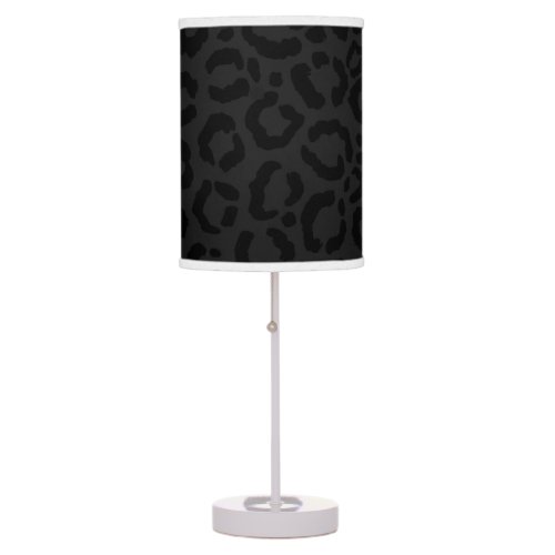 Modern Minimal Black Leopard Print Table Lamp