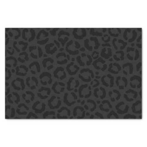 Modern Minimal Black Leopard Print Tissue Paper