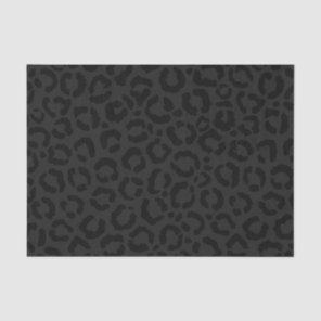 Modern Minimal Black Leopard Print Tissue Paper