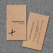 Modern Minimal Black Scissor Kraft Paper Hair