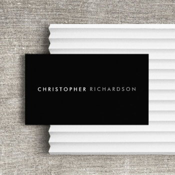 Modern & Minimal Black/white Business Card by 1201am at Zazzle